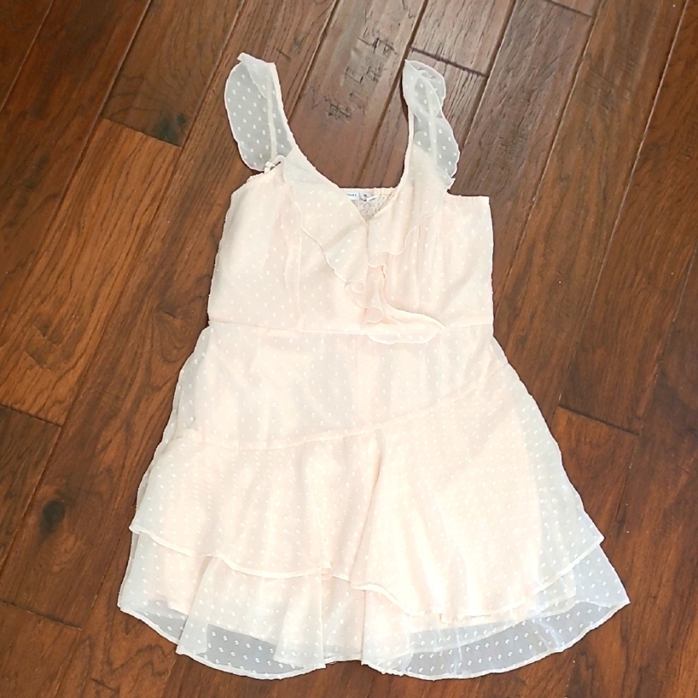 Sincerely Jules Light Pink Ruffled Romper with Smocked Back Size XL